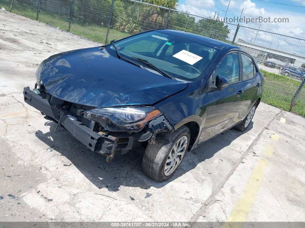 2019 Toyota Corolla Le Blue vin: 2T1BURHE0KC189498