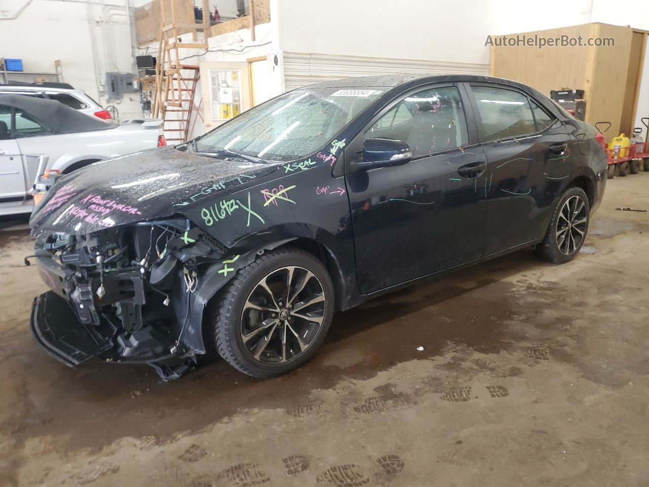 2019 Toyota Corolla L Blue vin: 2T1BURHE0KC193695