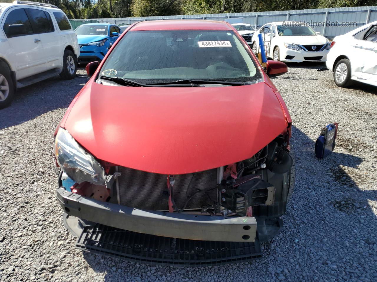 2019 Toyota Corolla L Red vin: 2T1BURHE0KC202167