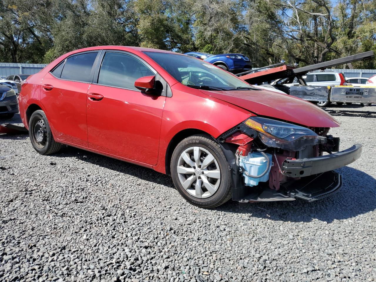 2019 Toyota Corolla L Красный vin: 2T1BURHE0KC202167