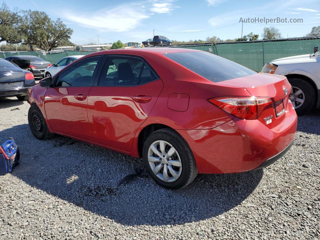 2019 Toyota Corolla L Red vin: 2T1BURHE0KC202167