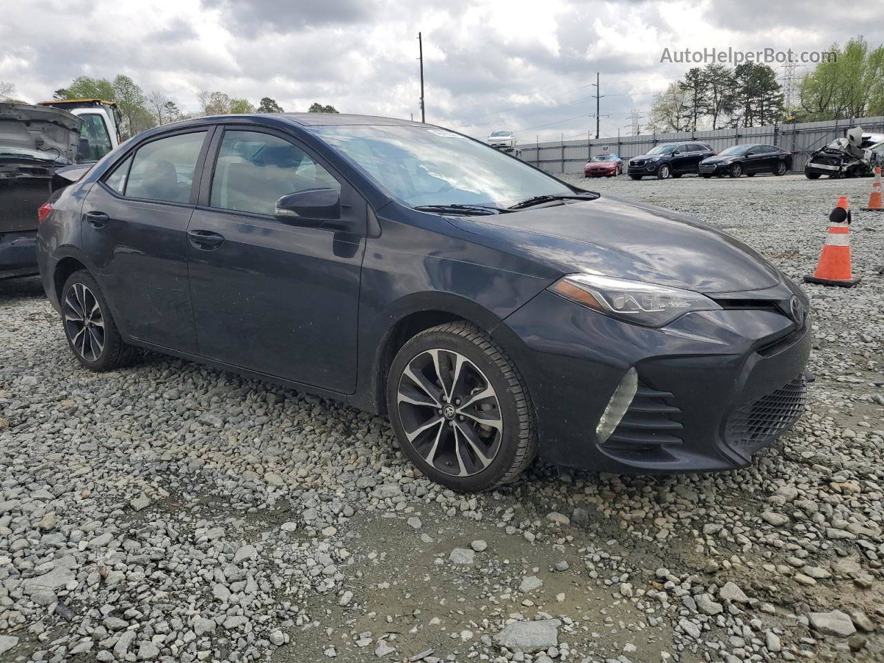 2019 Toyota Corolla L Black vin: 2T1BURHE0KC204808