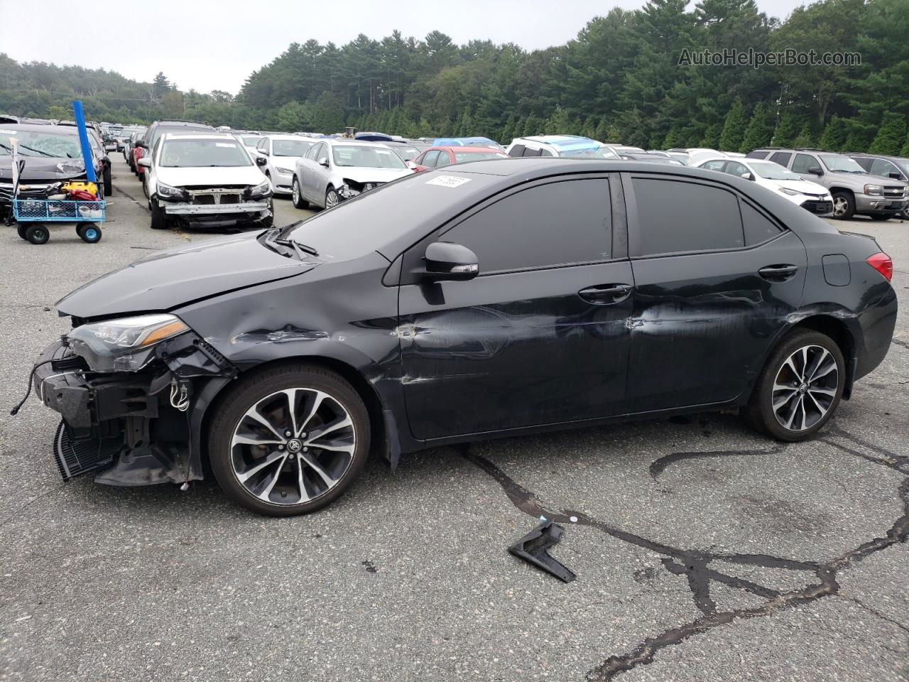 2019 Toyota Corolla L Black vin: 2T1BURHE0KC227831