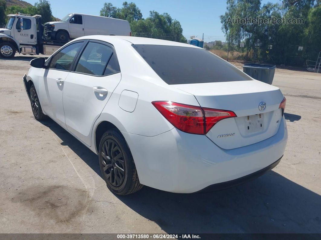 2019 Toyota Corolla Le White vin: 2T1BURHE0KC239588