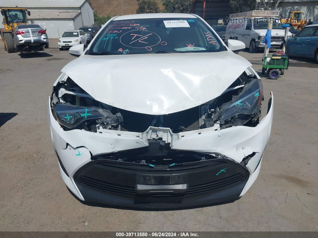 2019 Toyota Corolla Le Белый vin: 2T1BURHE0KC239588