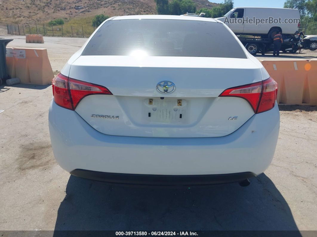 2019 Toyota Corolla Le White vin: 2T1BURHE0KC239588