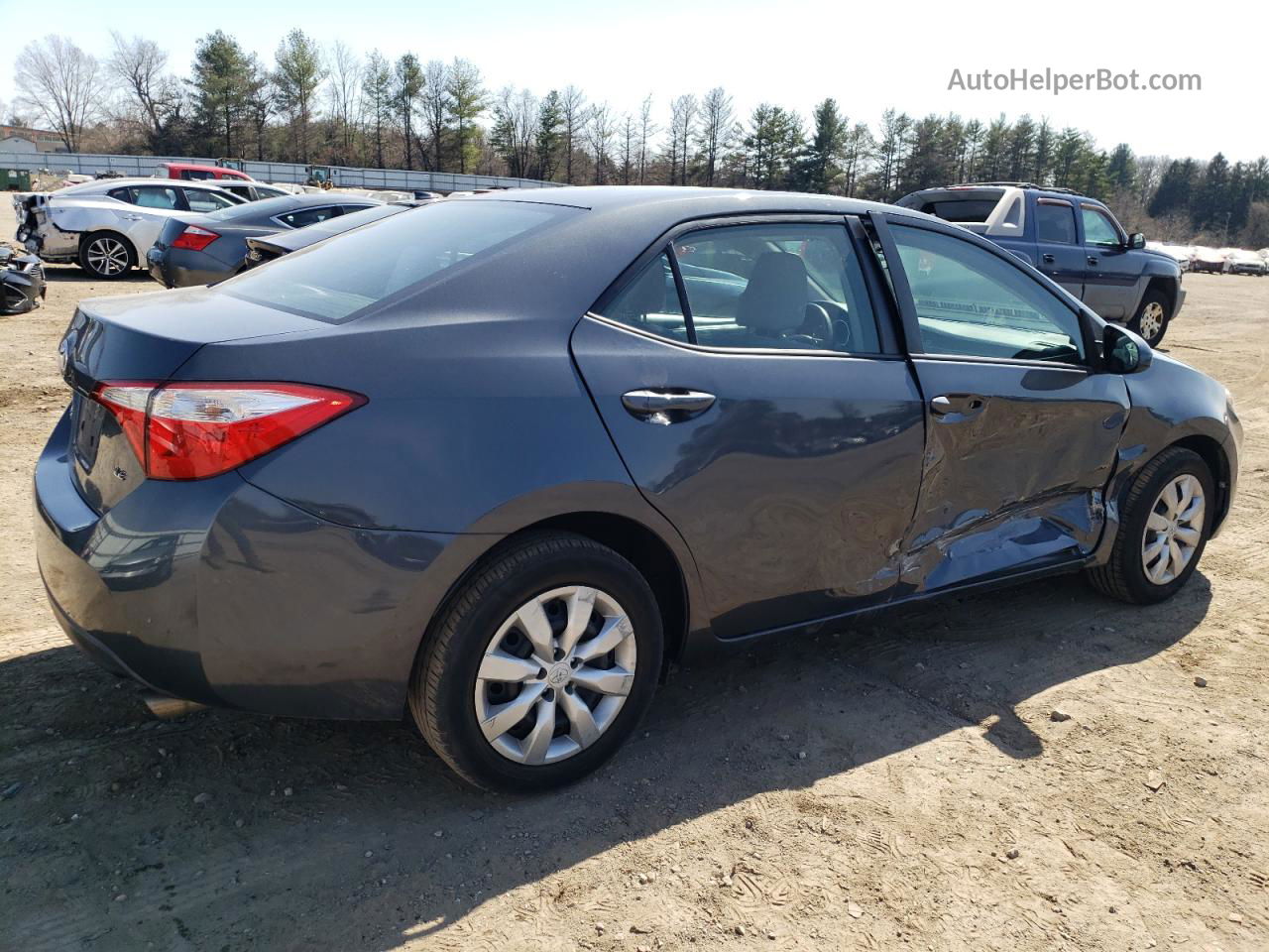 2014 Toyota Corolla L Gray vin: 2T1BURHE1EC023348