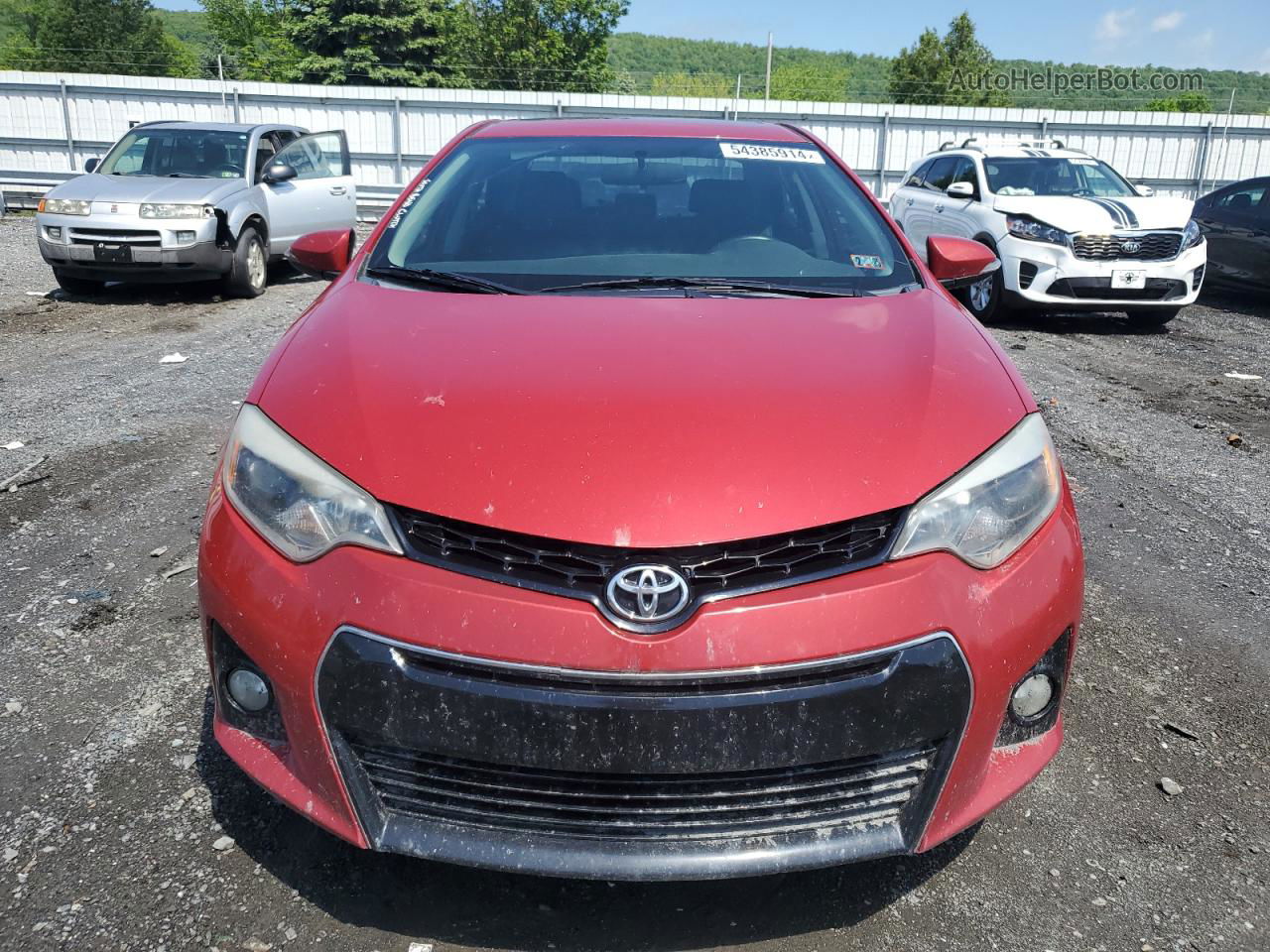 2014 Toyota Corolla L Red vin: 2T1BURHE1EC062649