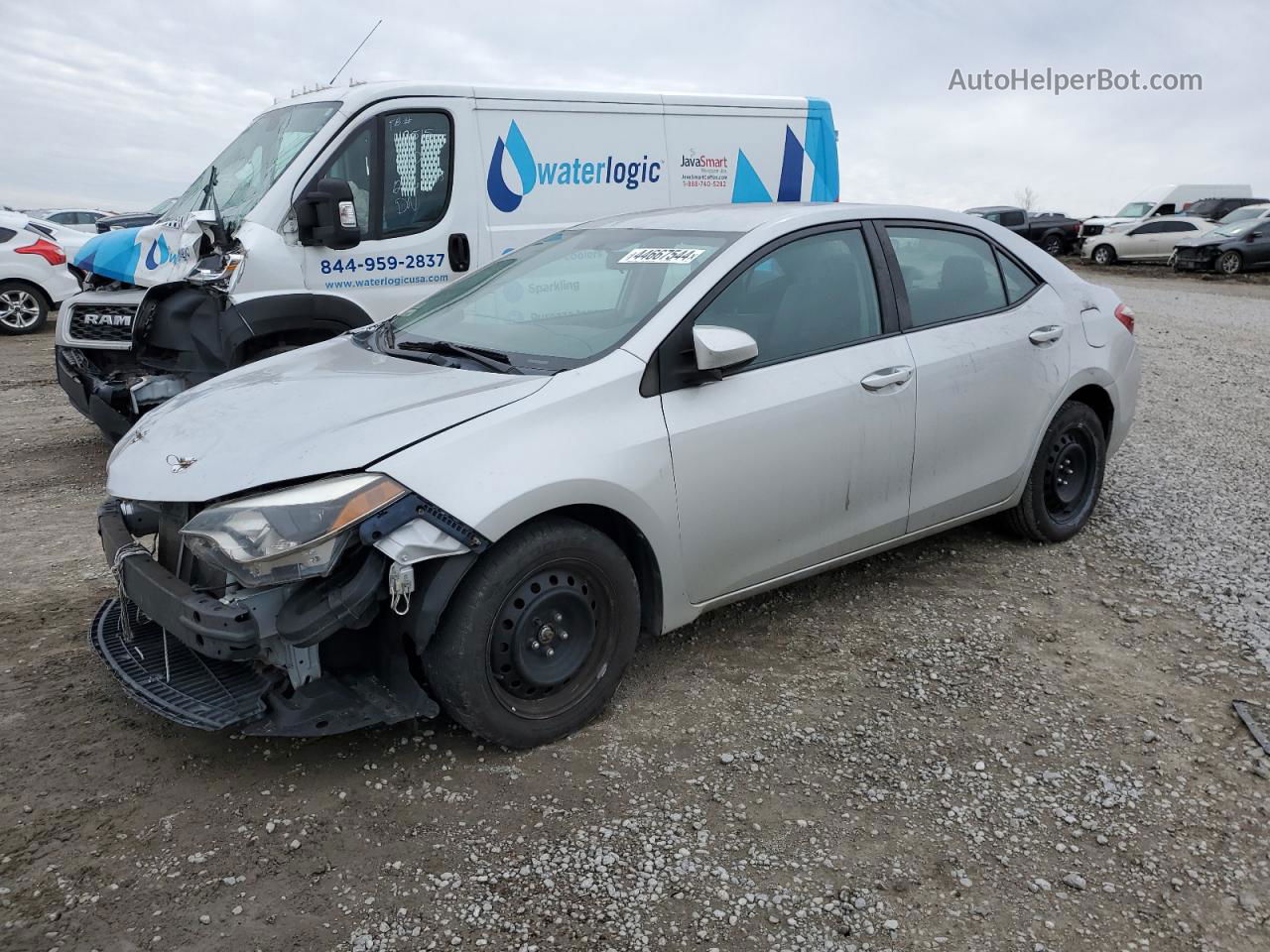 2014 Toyota Corolla L Silver vin: 2T1BURHE1EC130125