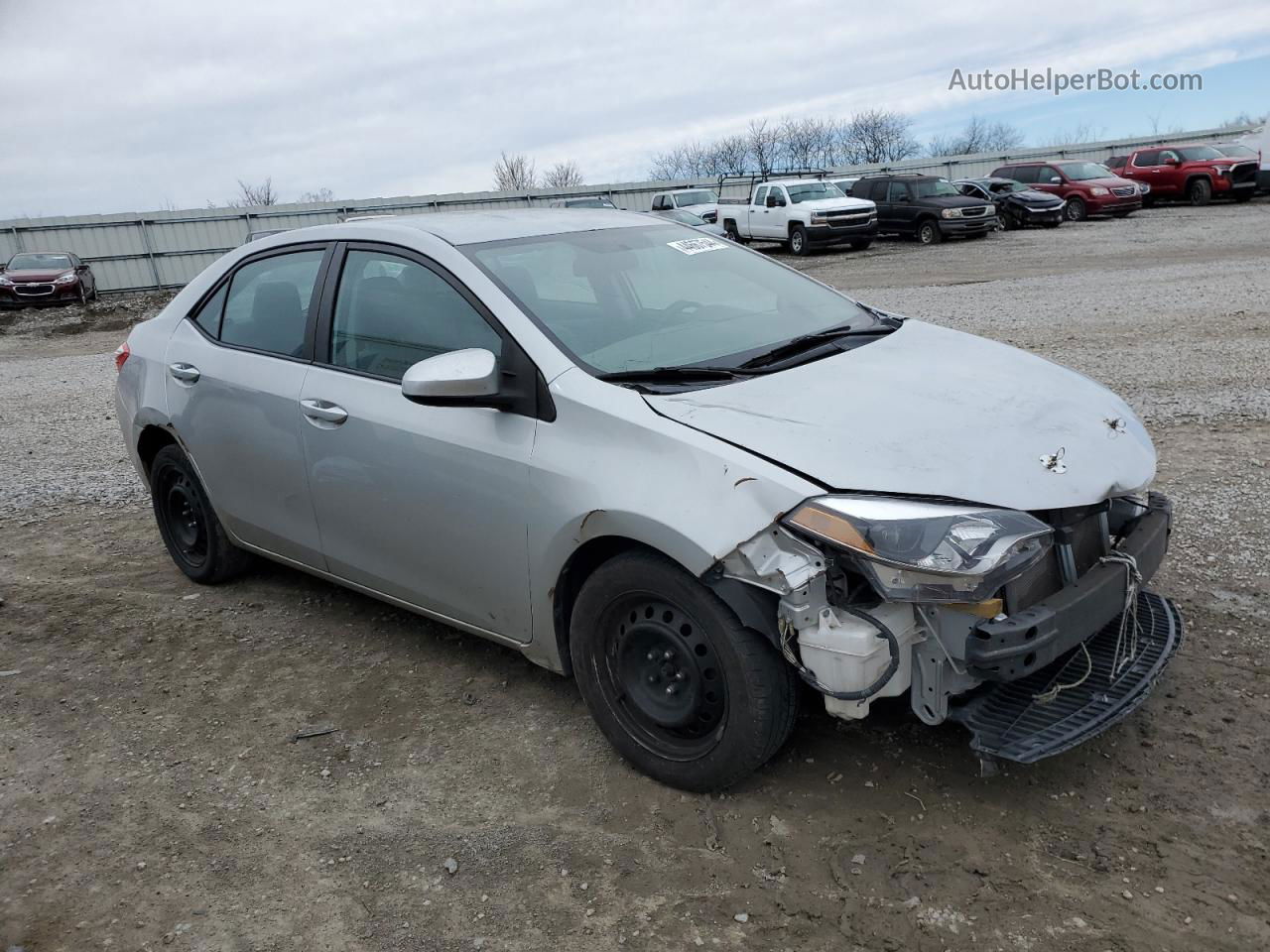 2014 Toyota Corolla L Silver vin: 2T1BURHE1EC130125