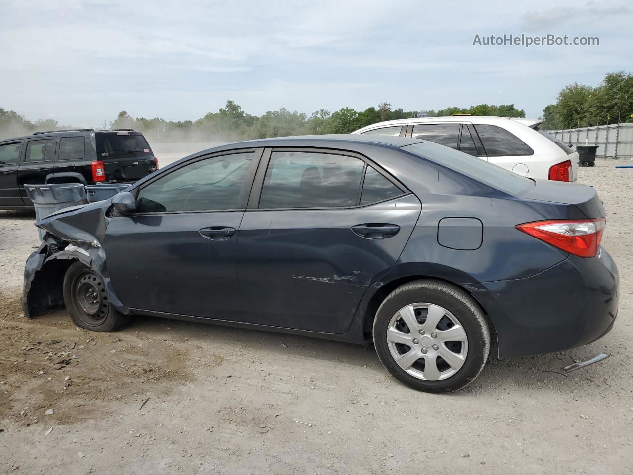 2014 Toyota Corolla L Серый vin: 2T1BURHE1EC145398