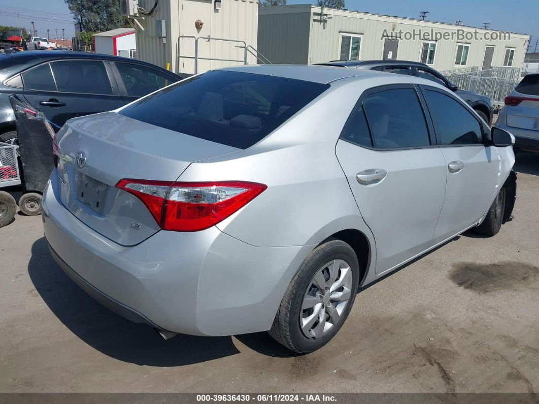 2014 Toyota Corolla Le Silver vin: 2T1BURHE1EC190213