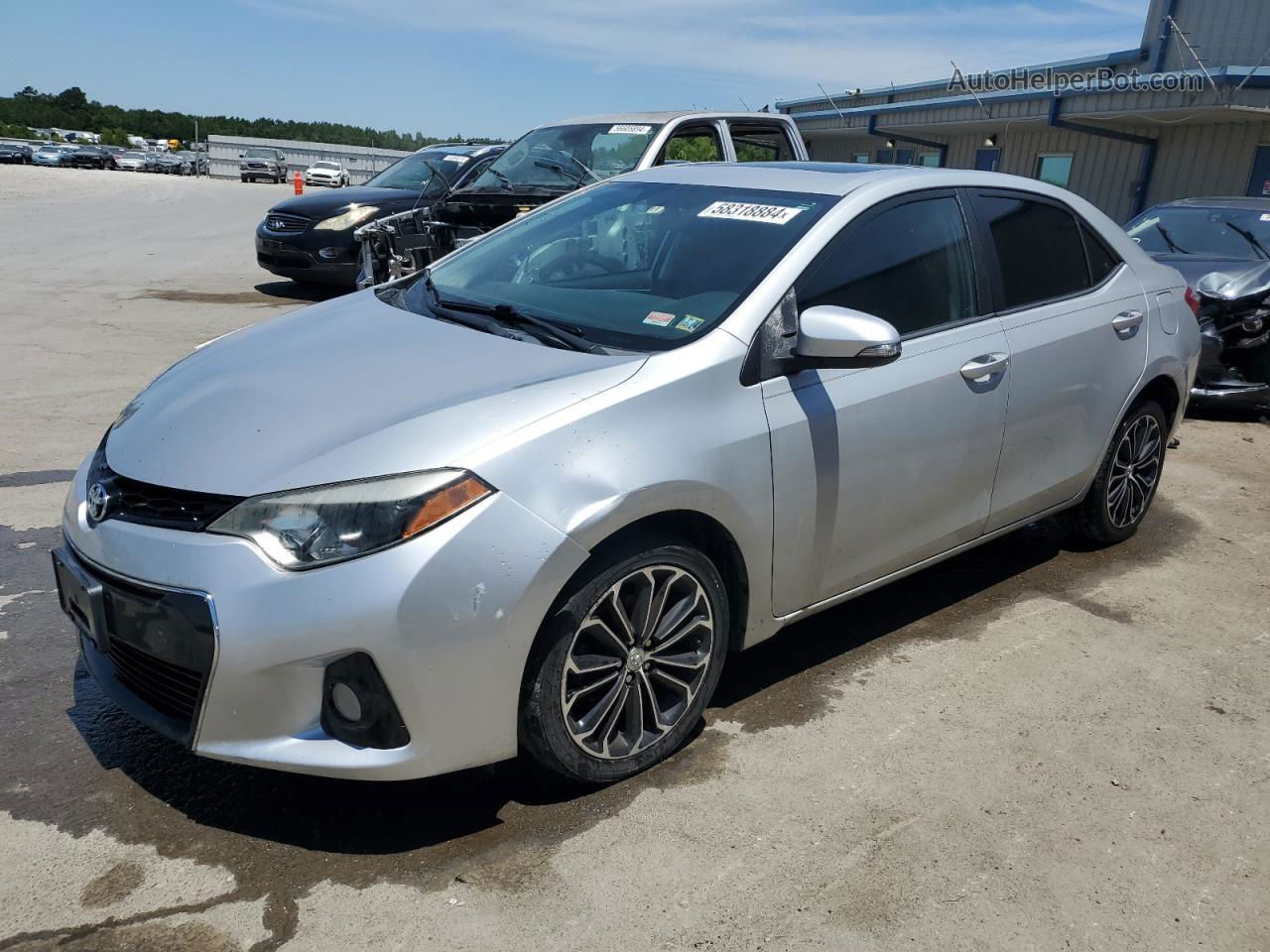 2014 Toyota Corolla L Silver vin: 2T1BURHE1EC215790