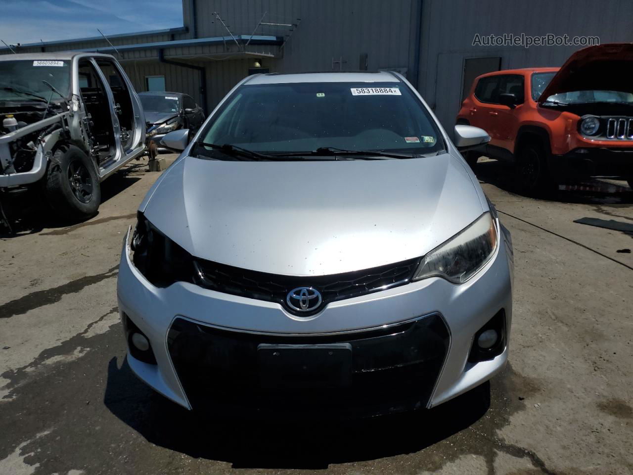 2014 Toyota Corolla L Silver vin: 2T1BURHE1EC215790