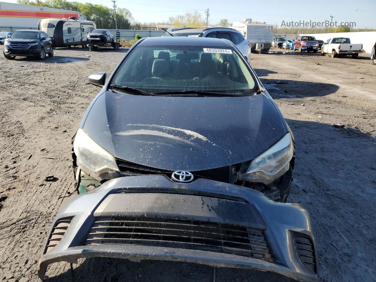 2015 Toyota Corolla L Синий vin: 2T1BURHE1FC241565