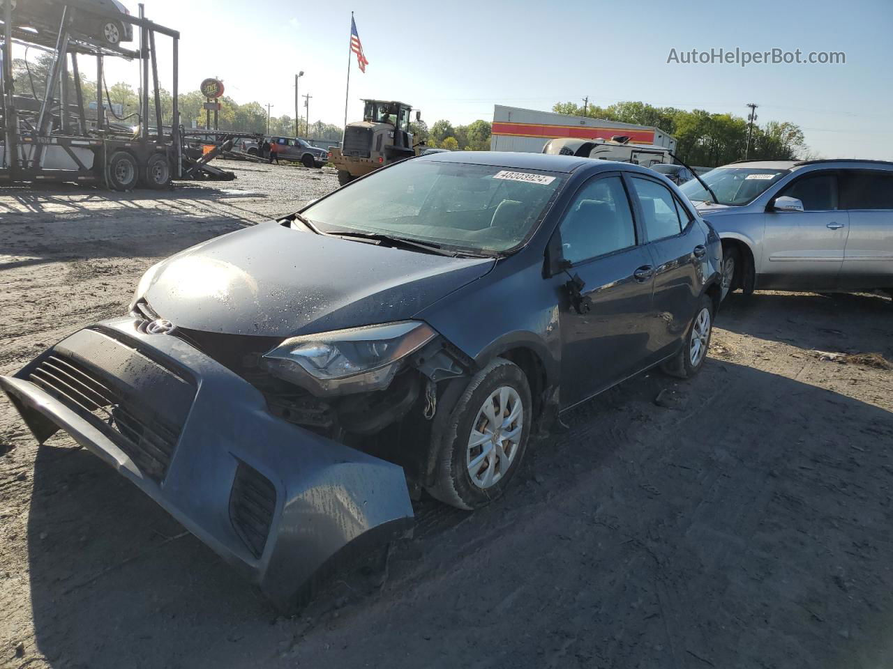 2015 Toyota Corolla L Blue vin: 2T1BURHE1FC241565