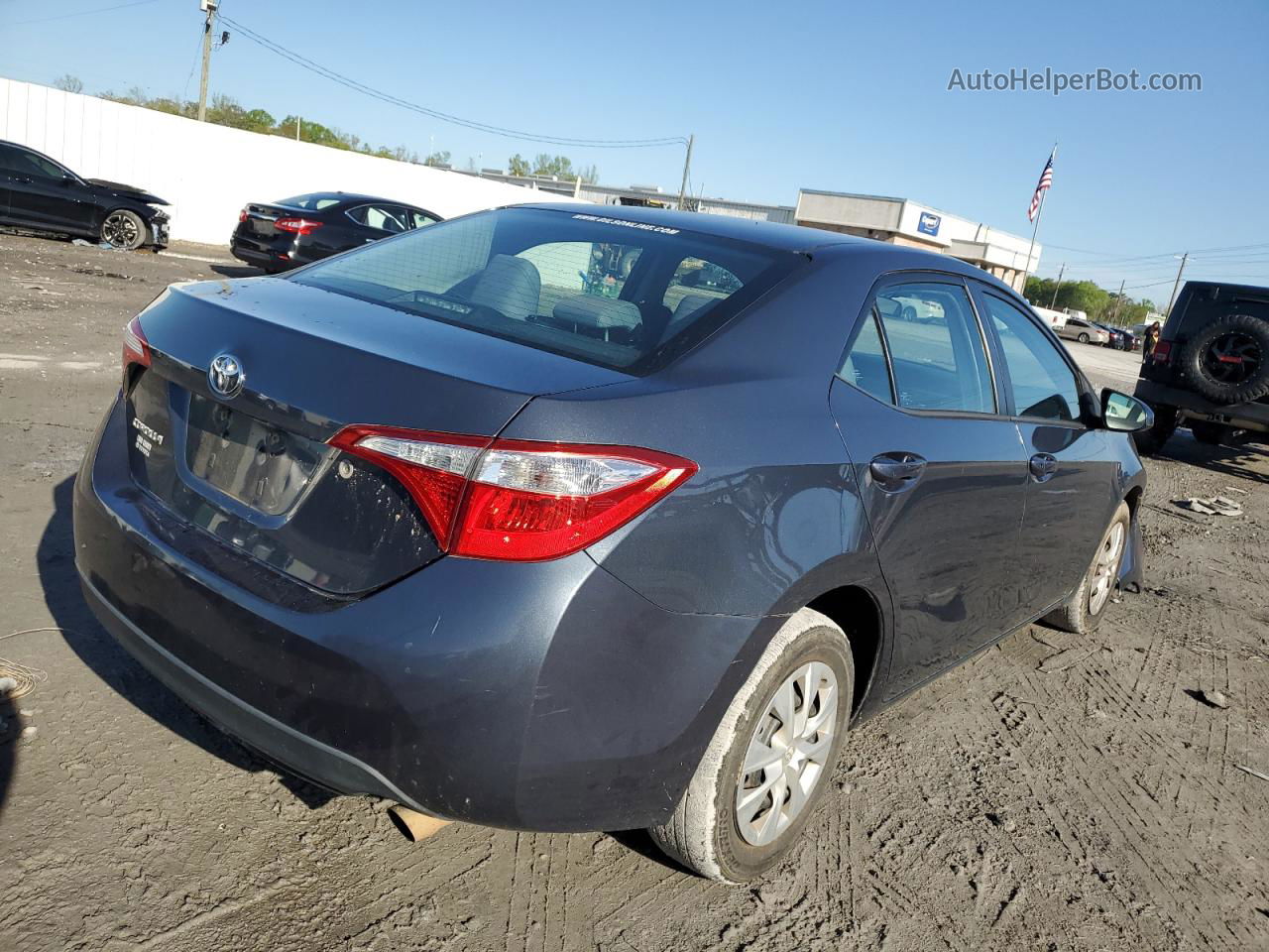 2015 Toyota Corolla L Blue vin: 2T1BURHE1FC241565