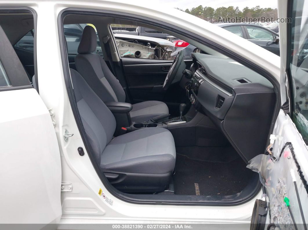 2015 Toyota Corolla L Белый vin: 2T1BURHE1FC243073