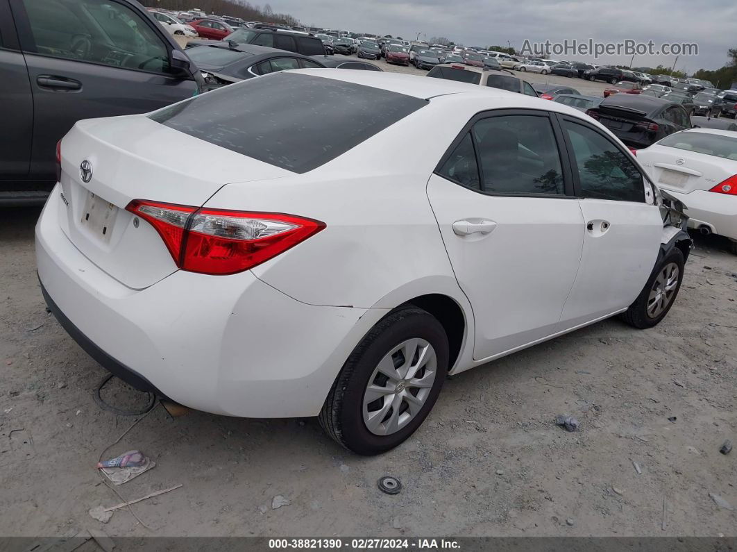 2015 Toyota Corolla L Белый vin: 2T1BURHE1FC243073