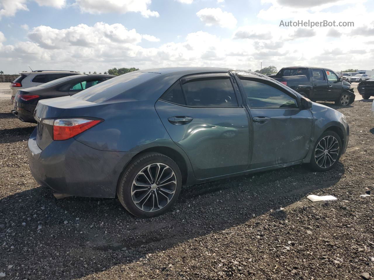 2015 Toyota Corolla L Green vin: 2T1BURHE1FC244742