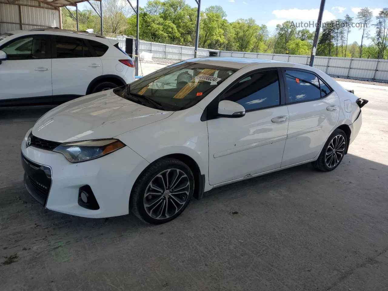 2015 Toyota Corolla L White vin: 2T1BURHE1FC251450