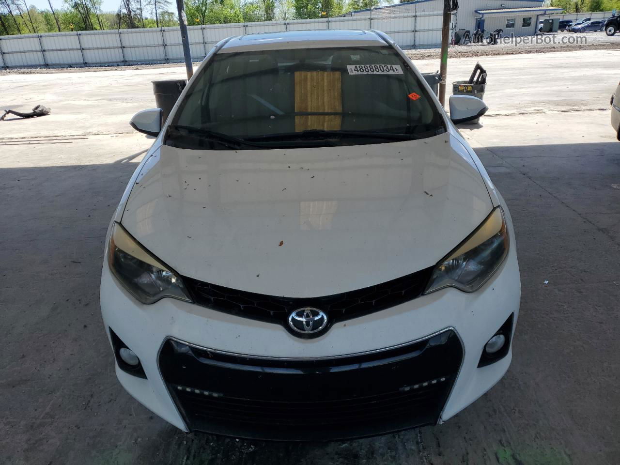 2015 Toyota Corolla L White vin: 2T1BURHE1FC251450