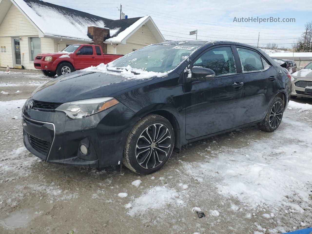 2015 Toyota Corolla L Black vin: 2T1BURHE1FC256227