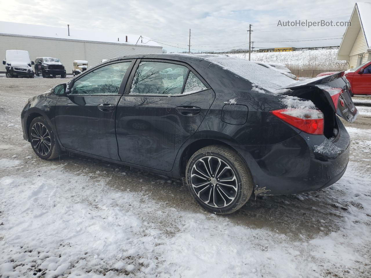 2015 Toyota Corolla L Black vin: 2T1BURHE1FC256227