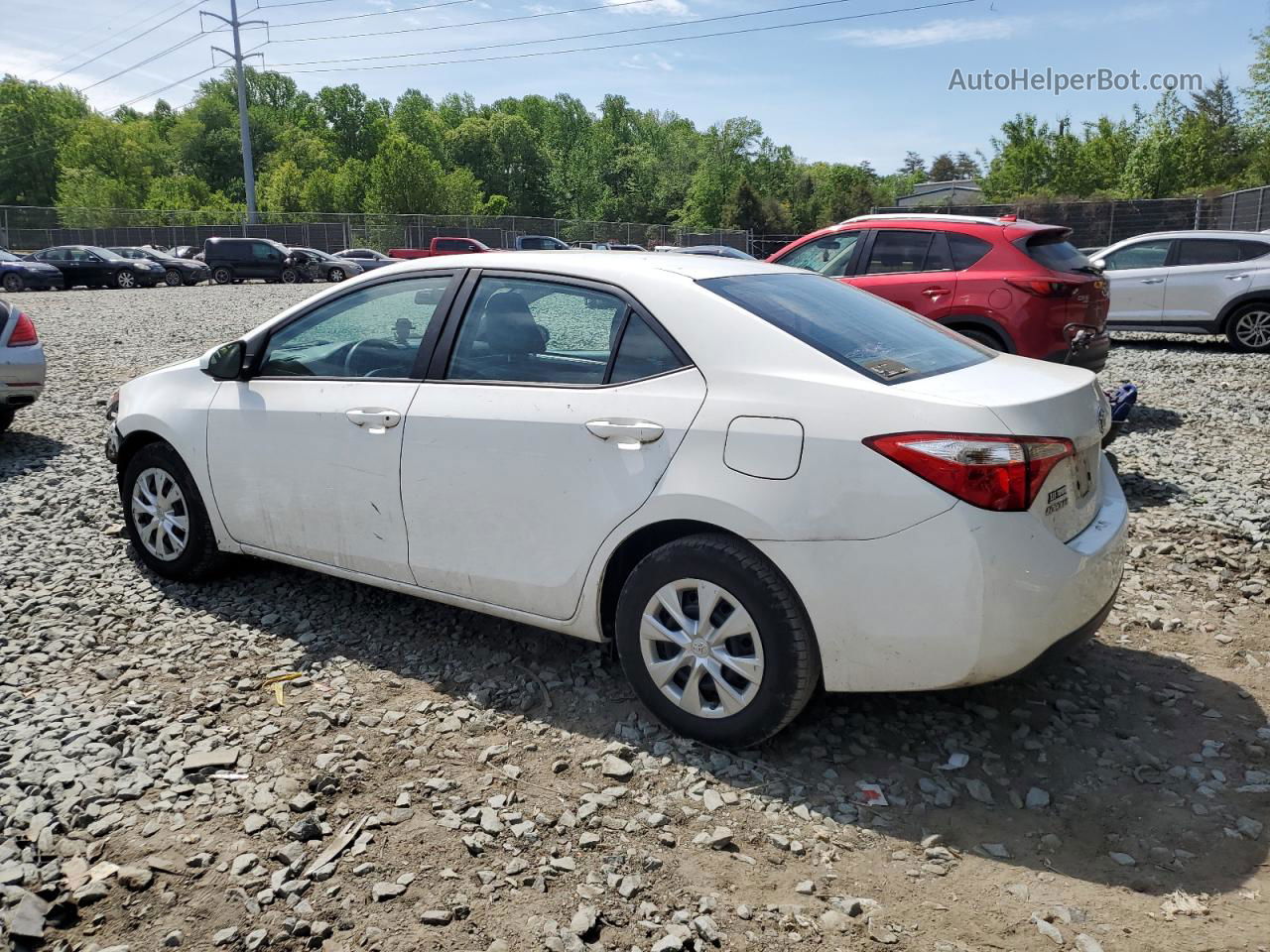 2015 Toyota Corolla L White vin: 2T1BURHE1FC259371