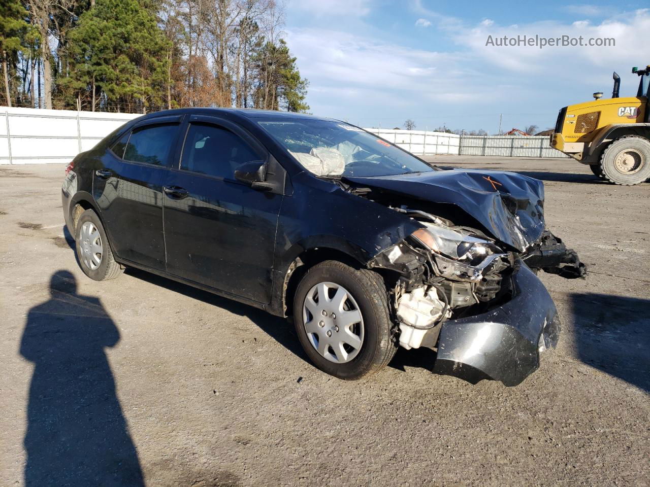 2015 Toyota Corolla L Black vin: 2T1BURHE1FC262061