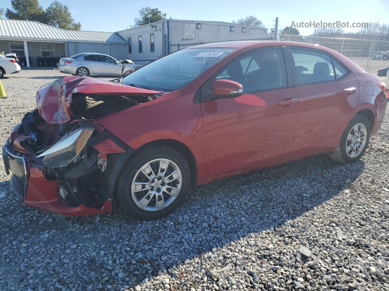 2015 Toyota Corolla L Red vin: 2T1BURHE1FC289809