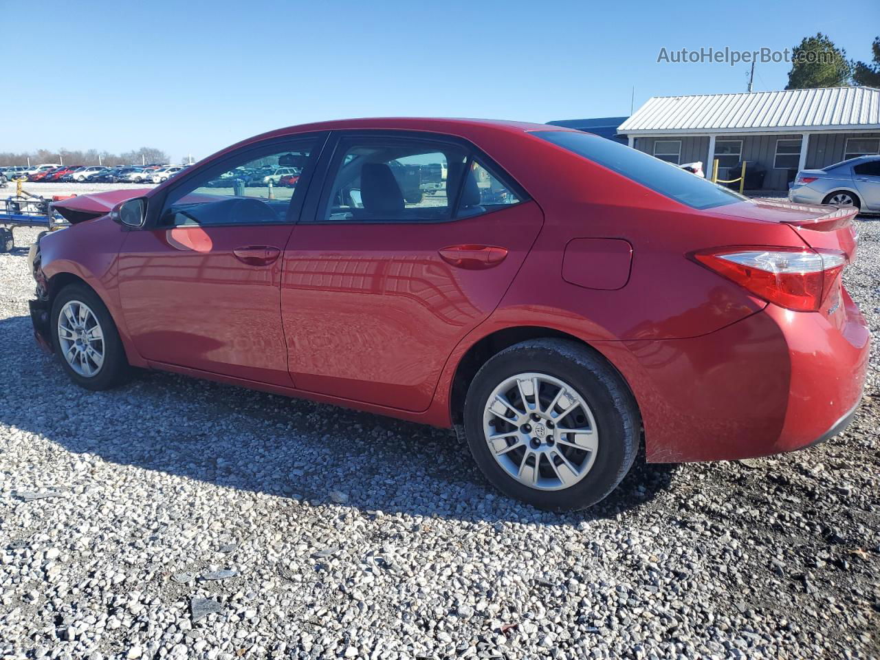 2015 Toyota Corolla L Red vin: 2T1BURHE1FC289809