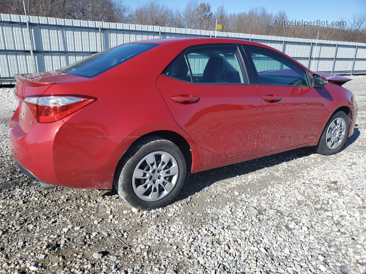 2015 Toyota Corolla L Red vin: 2T1BURHE1FC289809