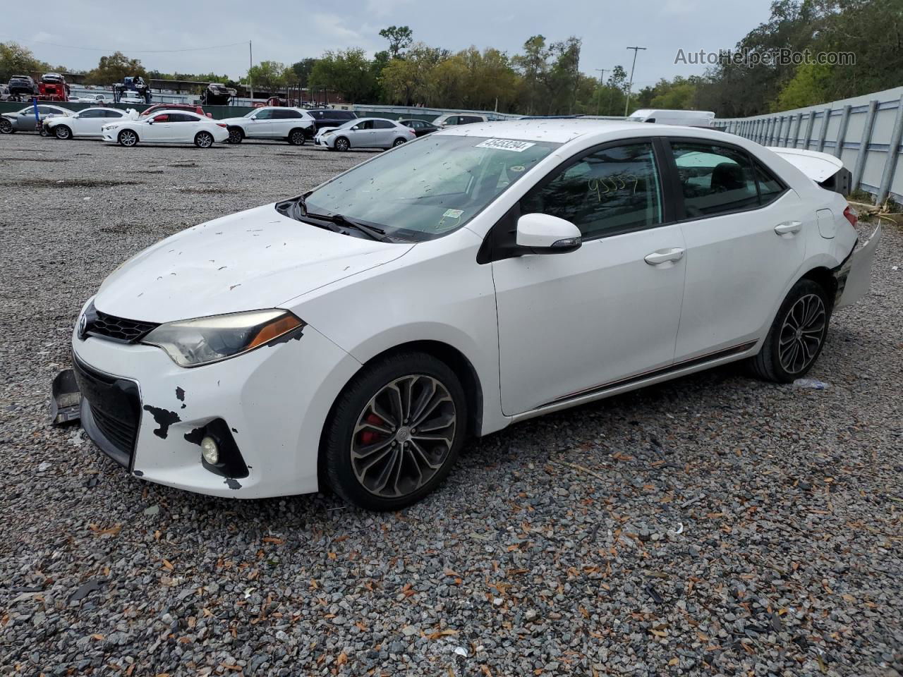 2015 Toyota Corolla L White vin: 2T1BURHE1FC294069