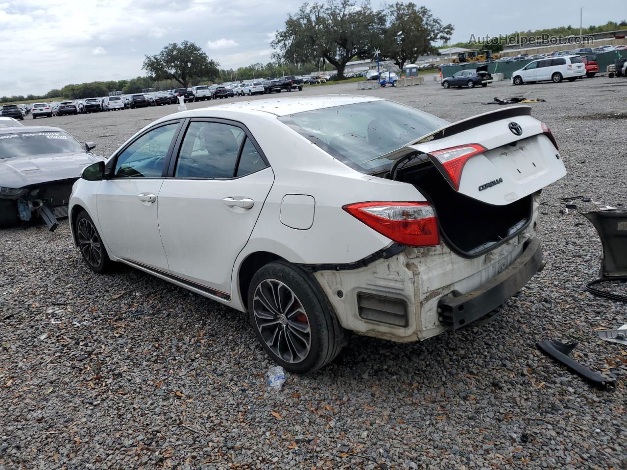 2015 Toyota Corolla L White vin: 2T1BURHE1FC294069