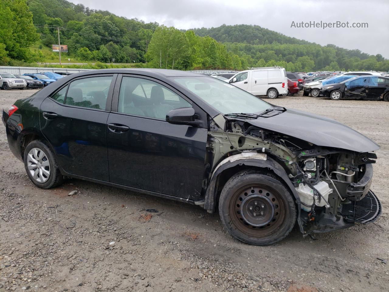 2015 Toyota Corolla L Черный vin: 2T1BURHE1FC308892