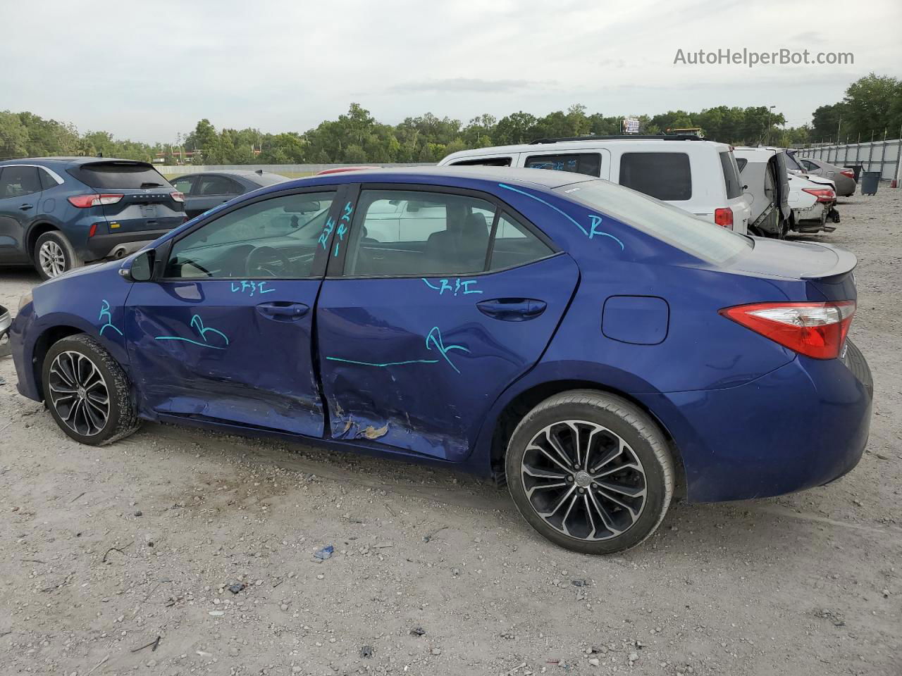 2015 Toyota Corolla L Blue vin: 2T1BURHE1FC316619