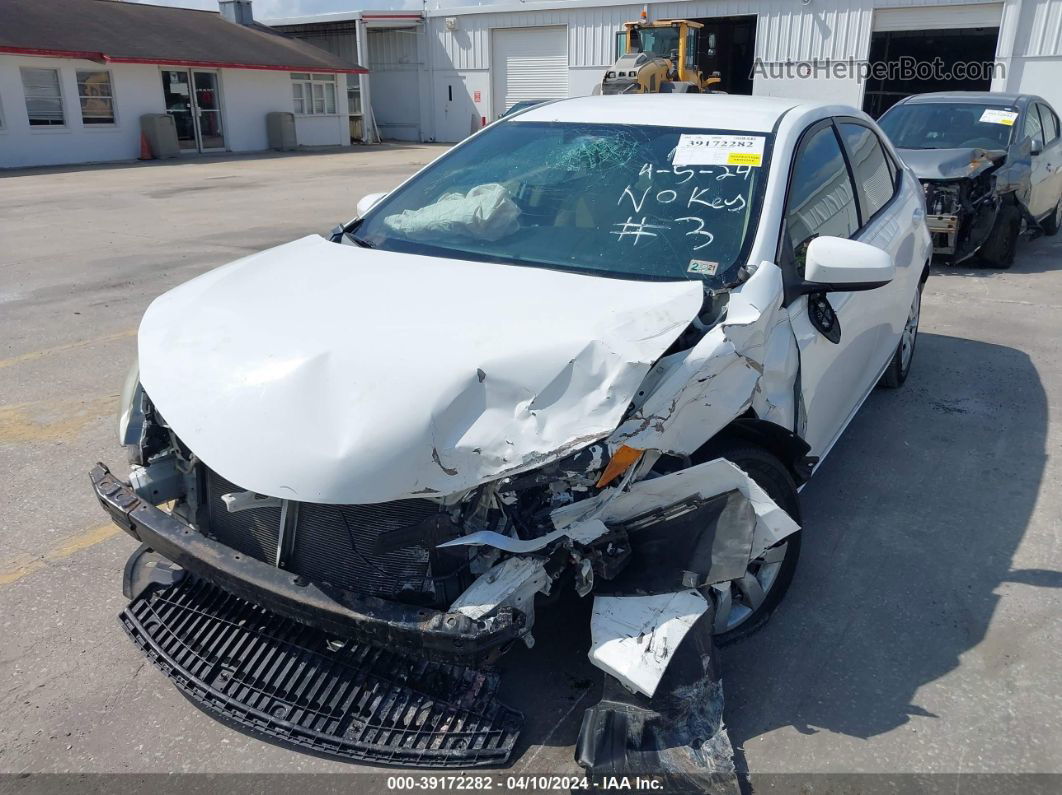 2015 Toyota Corolla L/le/le Pls/prm/s/s Pls White vin: 2T1BURHE1FC323411