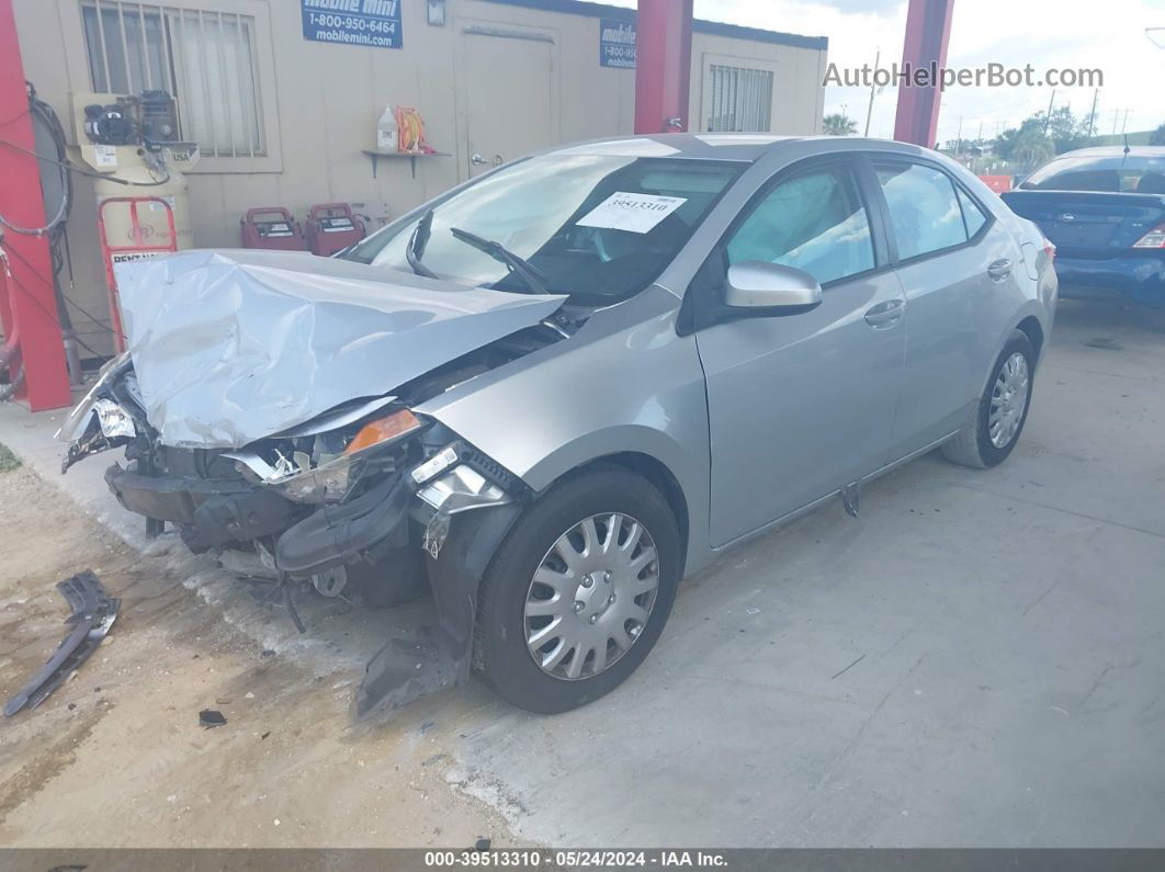 2015 Toyota Corolla Le Silver vin: 2T1BURHE1FC325692