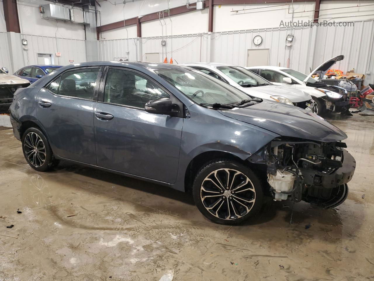 2015 Toyota Corolla L Blue vin: 2T1BURHE1FC337969