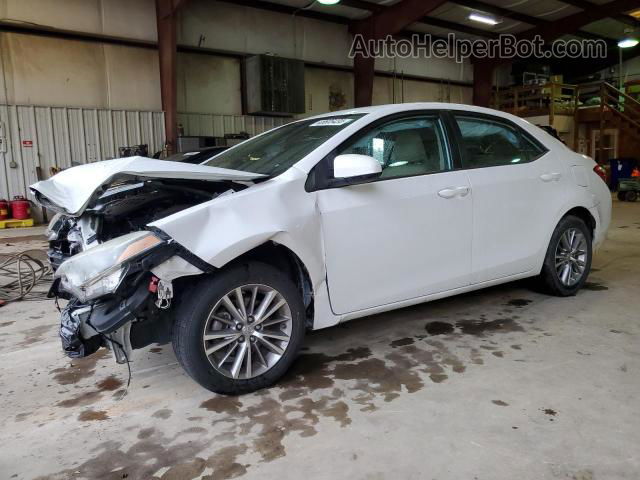 2015 Toyota Corolla L White vin: 2T1BURHE1FC348003