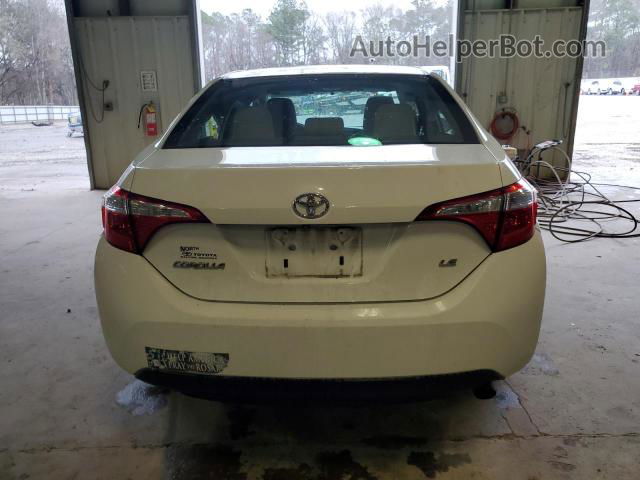 2015 Toyota Corolla L White vin: 2T1BURHE1FC348003