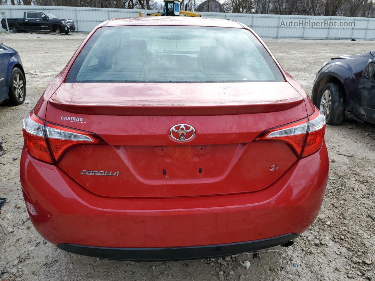 2015 Toyota Corolla L Red vin: 2T1BURHE1FC350530