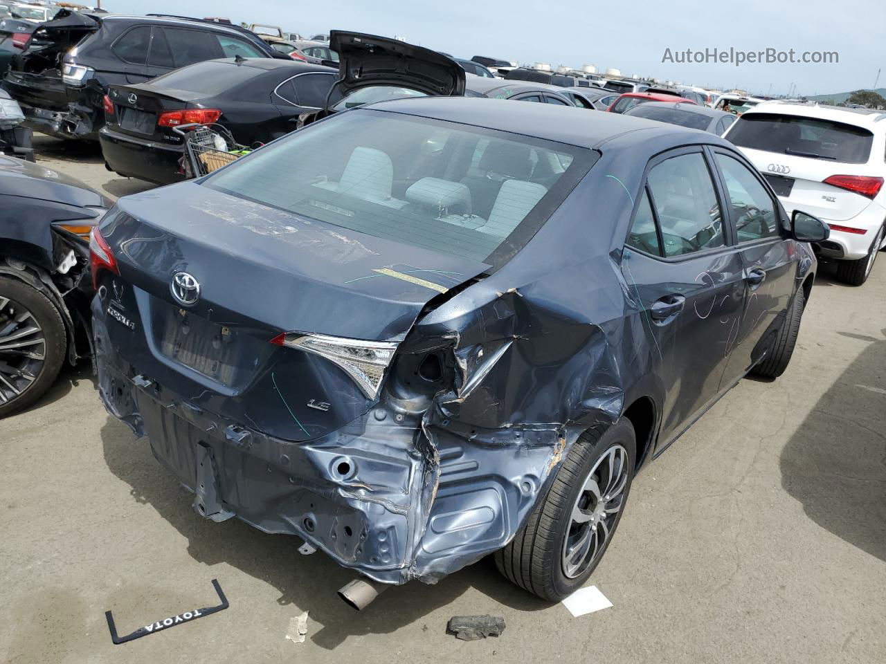 2015 Toyota Corolla L Gray vin: 2T1BURHE1FC378473