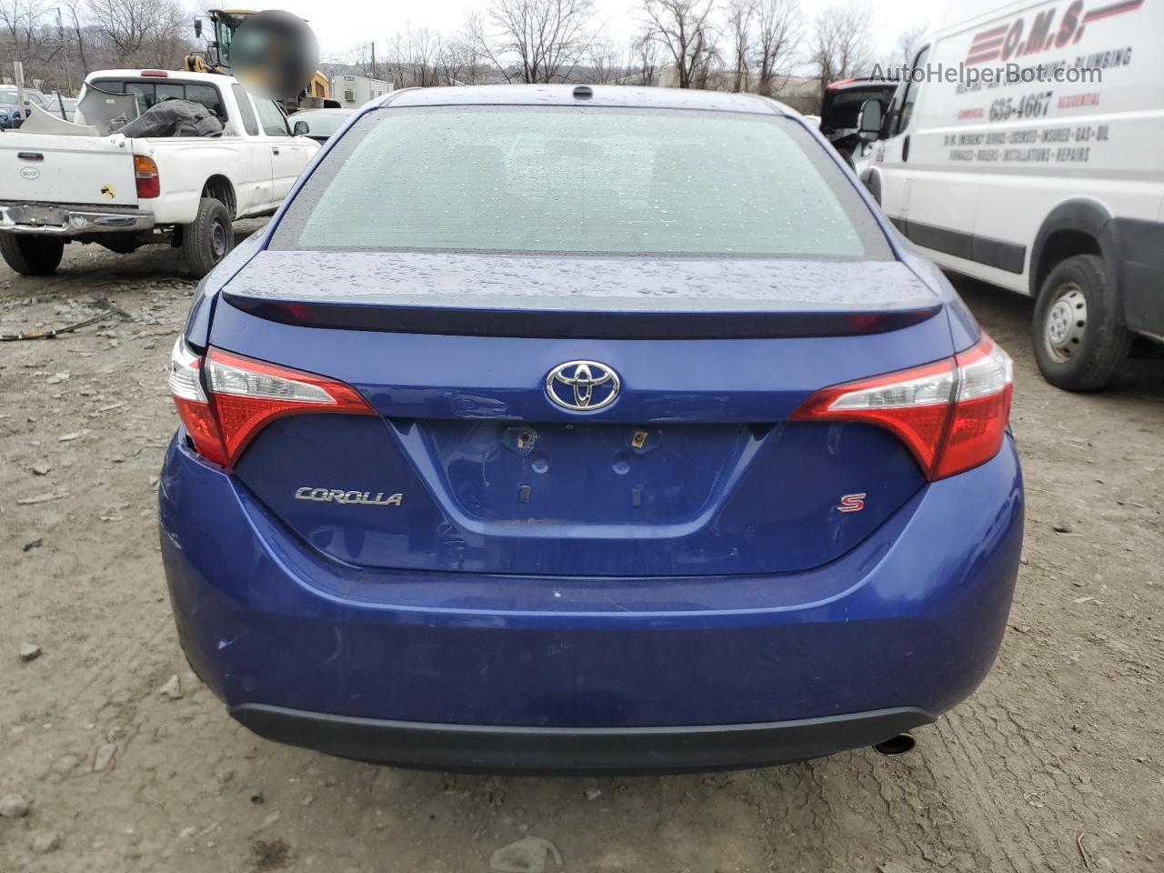 2015 Toyota Corolla L Синий vin: 2T1BURHE1FC385181