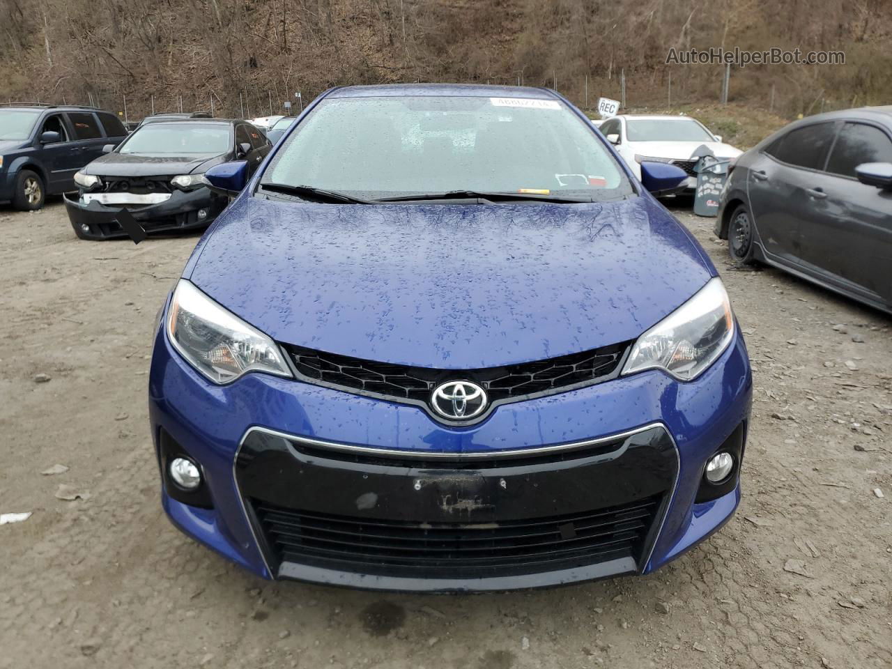 2015 Toyota Corolla L Синий vin: 2T1BURHE1FC385181