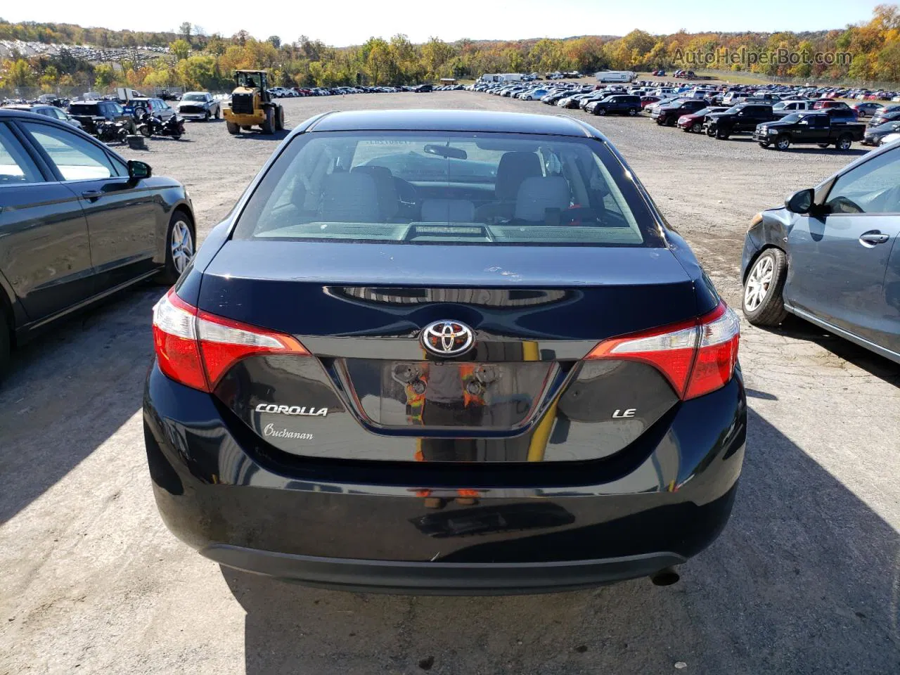 2015 Toyota Corolla L Black vin: 2T1BURHE1FC413903