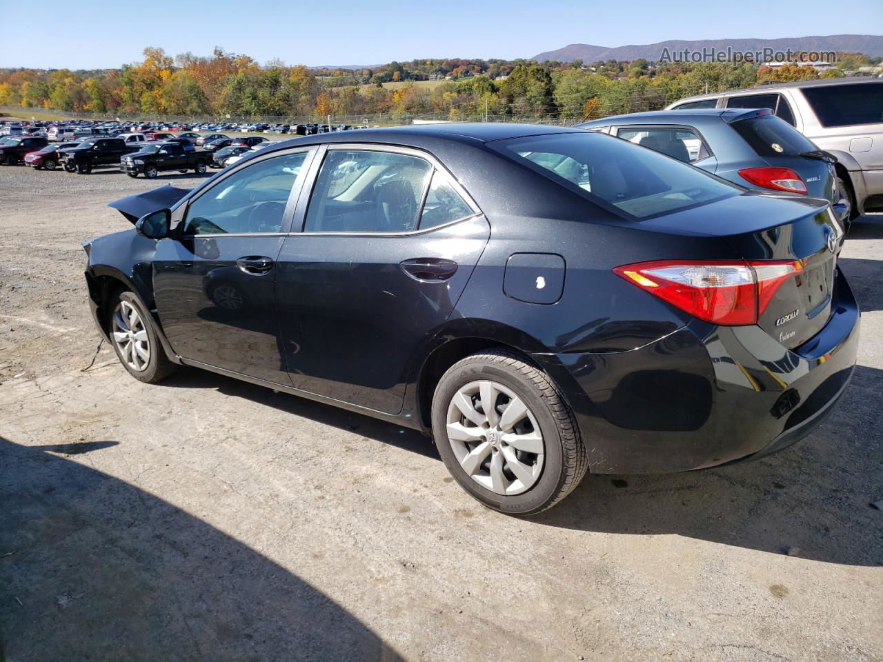 2015 Toyota Corolla L Black vin: 2T1BURHE1FC413903