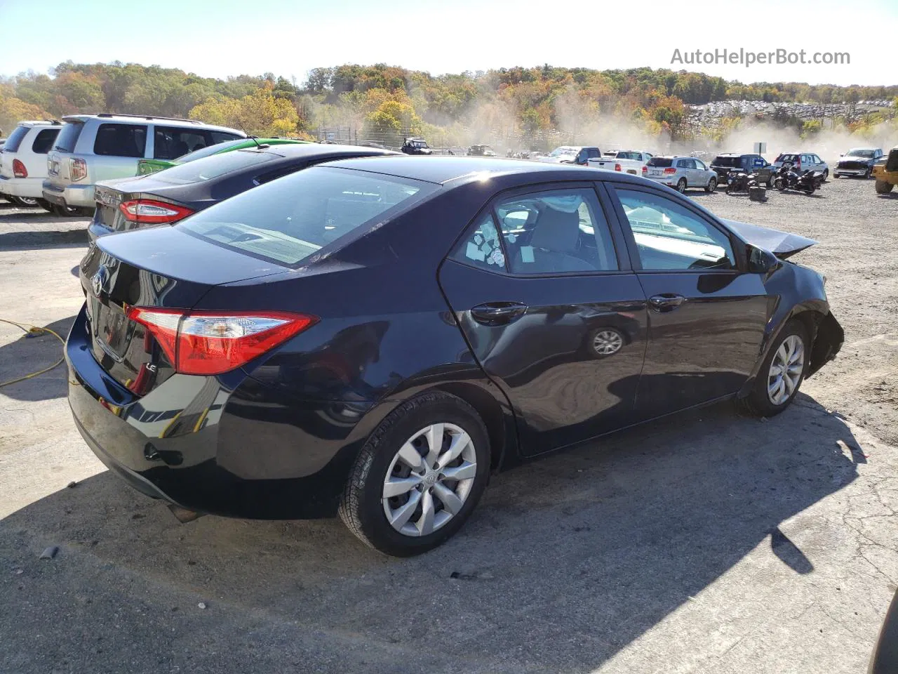 2015 Toyota Corolla L Black vin: 2T1BURHE1FC413903