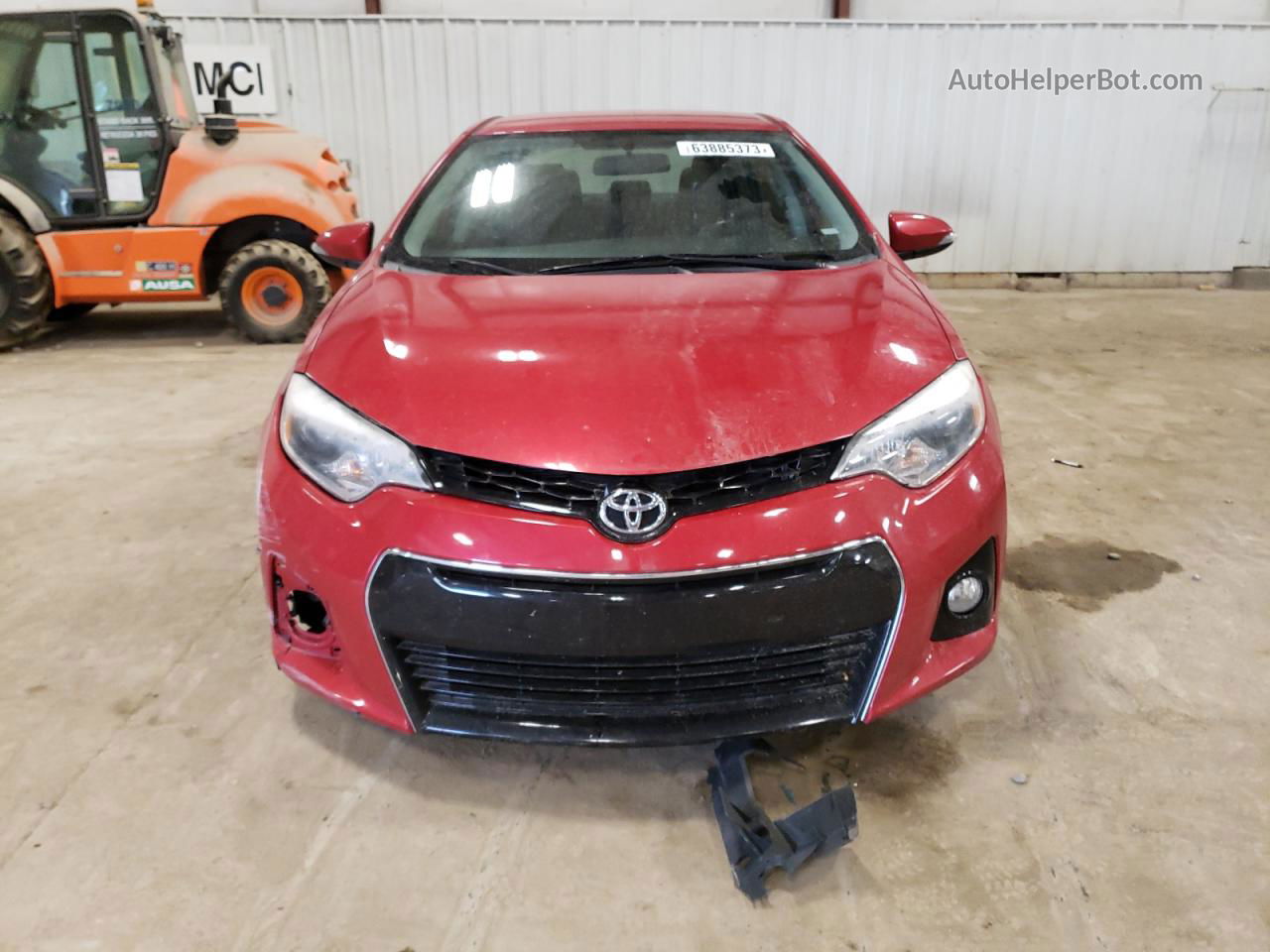 2015 Toyota Corolla L Red vin: 2T1BURHE1FC418521